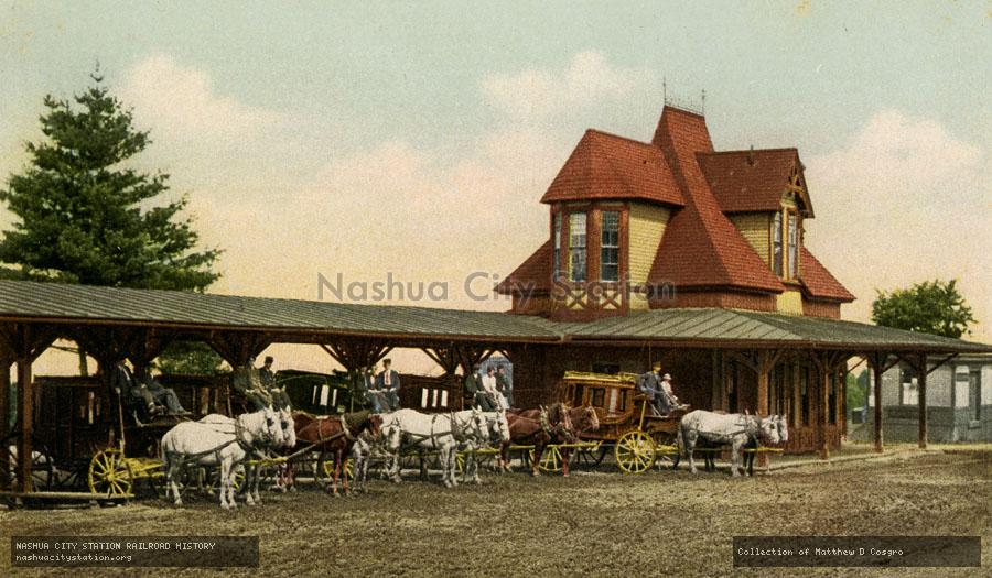 Postcard: Railway Station, Bethlehem, New Hampshire, in the White Mountains